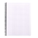 NoteBook A4+ 21X31,8, 160 detachables, petits carreaux 5x5, marge et cadre en-tête, COULEUR : assortis