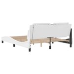 vidaXL Cadre de lit avec LED sans matelas Zadar blanc 180x200 cm