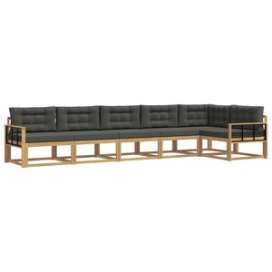 vidaXL Ensemble de canapés d'extérieur 4 Pièces Blanc et anthracite
