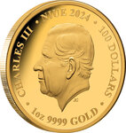 Pièce de monnaie en Or 100 Dollars g 31.1 (1 oz) Millésime 2024 SIAMESE FIGHTING FISH