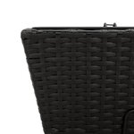 vidaXL Jardinières avec crochets 2 Pièces noir résine tressée