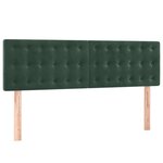 vidaXL Têtes de lit 2 Pièces Vert foncé 72x5x78/88 cm Velours