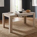 Table à manger 135x80 chêne gris 6 places