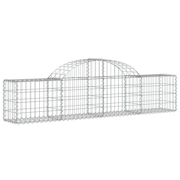 vidaXL Panier de gabions arqué 200x30x40/60 cm Fer galvanisé