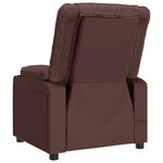 vidaXL Fauteuil inclinable électrique Marron Similicuir