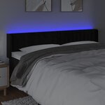 vidaXL Tête de lit à LED Noir 203x16x78/88 cm Velours