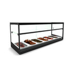 Vitrine chaude bain-marie bacs gn 1/3 série logic - 840 à 1190 mm - sayl - 1 étagère - acier inoxydable840 mm 840x395x360mm