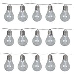 Luxform Guirlande lumineuse à LED solaire de jardin Corfu Transparent