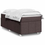 vidaXL Sommier à lattes de lit avec matelas Marron foncé 100x200 cm