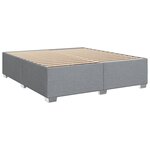 vidaXL Sommier à lattes de lit avec matelas Gris clair 200x200cm Tissu