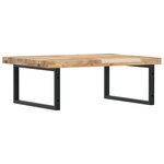 vidaXL Étagère de vasque murale acier et bois massif d'acacia