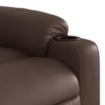 vidaXL Fauteuil de massage inclinable Marron Similicuir