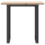 vidaXL Table à manger cadre en O 80x50x75 5cm bois de pin massif acier
