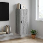 vidaXL Armoire Murale Sonoma gris 33 x 34 5 x 90 cm Bois d'ingénierie