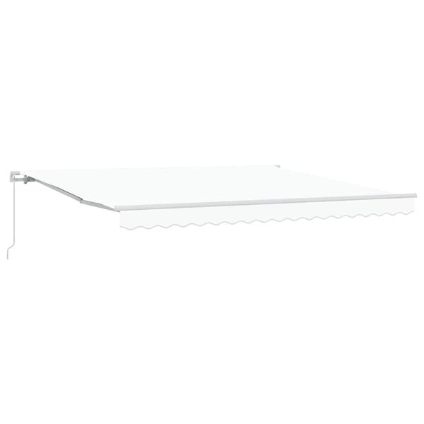 vidaXL Auvent Rétractable Blanc 400 × 300 cm Polyester