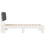 vidaXL Cadre de lit avec tête de lit rembourrée Gris clair