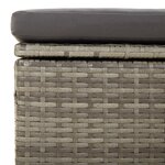 vidaXL Canapé d'angle de jardin et coussin Gris 57x57x56 cm Poly rotin