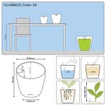 LECHUZA Jardinière Classico Color 35 ALL-IN-ONE Blanc 13210