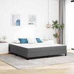 vidaXL Matelas de Lit avec matelas Gris clair 180 x 200 cm tissu