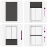 vidaXL Store plissé noir 120x200 cm largeur du tissu 119 4cm polyester