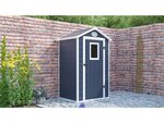 Abri de jardin résine "Texas" - kit d'ancrage inclus - 1.34 m² - Anthracite