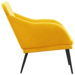 Banc banquette 110 x 76 x 80 cm velours jaune 02_0010635