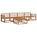 vidaXL Ensemble de canapés d'extérieur 5 Pièces Naturel