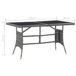 vidaXL Ensemble à Manger de jardin 7Pièces Résine tressée Anthracite gris