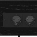 vidaXL Cabinet de chevet avec étagère 2 Pièces Chêne noir 41 x 31 x 51 cm