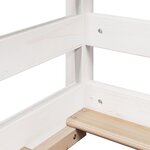 vidaXL Lit superposé avec toit blanc 90x200 cm bois de pin massif