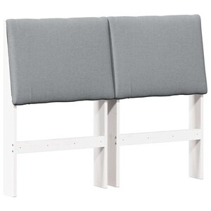 vidaXL Tête de lit capitonnée Gris clair 120 cm Pin massif