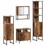vidaXL Ensemble de mobilier de salle de bain 4 Pièces Bois ancien