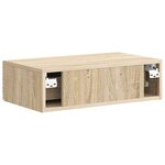 vidaXL Table d'appoint murale 59 x 34 5 x 17 cm Bois d'ingénierie