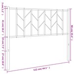 vidaXL Tête de lit métal blanc 100 cm