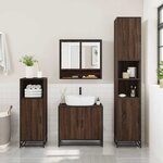 vidaXL Armoire à miroir de salle de bain chêne marron bois ingénierie