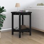 vidaXL Table basse Noir Ø 55x60 cm Bois massif de pin