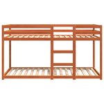 vidaXL Lit superposé cire marron 80x200 cm bois de pin massif