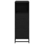 vidaXL Cabinet de salle de bain Chêne noir 35 x 37.5 x 100 cm