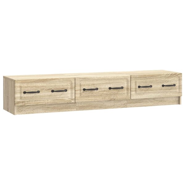 vidaXL Meuble TV 147 x 34 5 x 27 cm Chêne Sonoma Bois d'ingénierie