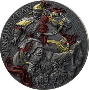Monnaie GENGHIS KHAN Great Commanders 5 Oz Argent 5000 Francs Cameroon 2026 (PRÉCOMMANDE)