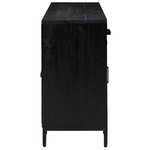 vidaXL Buffet Noir 110x35x70 cm Bois de pin massif