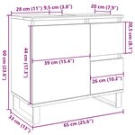 vidaXL Armoire de lavabo de salle de bain vieux bois 65x33x60 cm