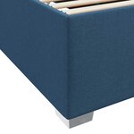 vidaXL Cadre de lit avec matelas Bleu 140 x 200 cm tissu