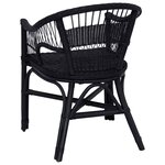 vidaXL Chaise empilable Rotin Noir 60 x 60 x 81 cm