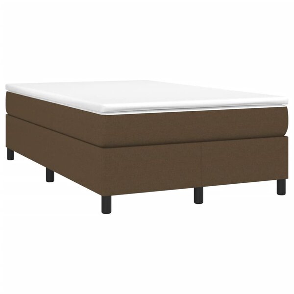 vidaXL Sommier à lattes de lit et matelas marron foncé 120x190cm tissu