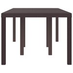 vidaXL Table de Jardin Marron 200 x 100 x 73 cm polyrotin