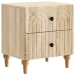 vidaXL Cabinet de chevet 2 Pièces Chêne Sonoma 43 x 34 5 x 48 cm