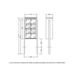Bloc collectif Leabox  2x4  grade 3  simple face  Extérieur  fixation sur pieds à sceller   gris anthracite RAL 7016 finition brillante
