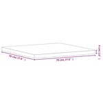 vidaXL Dessus de table 70x70x4 cm carré bois massif de hêtre