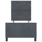 vidaXL Cadre de lit avec tête de lit Gris foncé 80 x 200 cm Velours